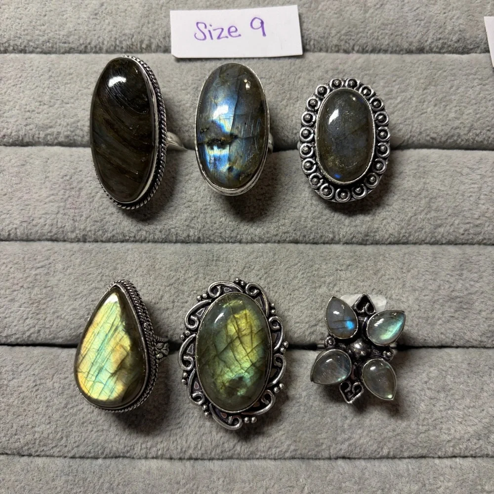 Sizes 9-11 Labradorite Rings